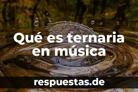 Qué es un pentagrama de música 8 Qué es ternaria en música