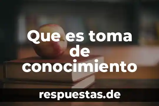 Que es conocimiento inferido 8 Que es toma de conocimiento