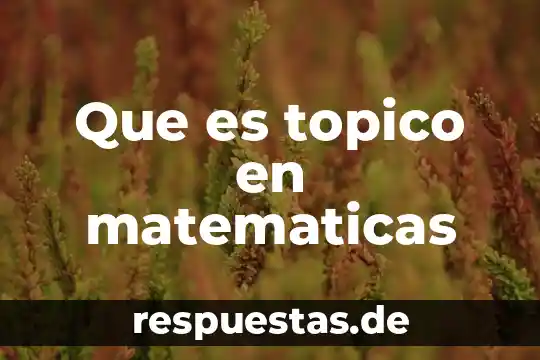 Para que es el e en matematicas 5 Que es topico en matematicas