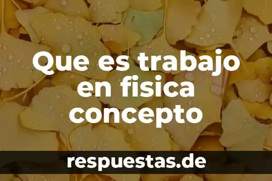 Qué es satisfacción concepto 5 Que es trabajo en fisica concepto