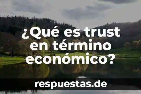 ¿Qué es trust en término económico?