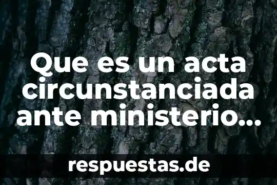 Qué es ser agente del ministerio público 7 Que es un acta circunstanciada ante ministerio público