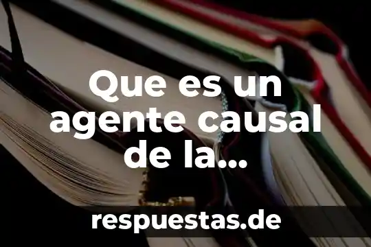 Que es una relacion causal español 7 Que es un agente causal de la enfermedad