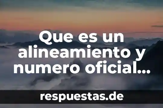 Número de ISBN que es 3 Que es un alineamiento y numero oficial en oaxaca