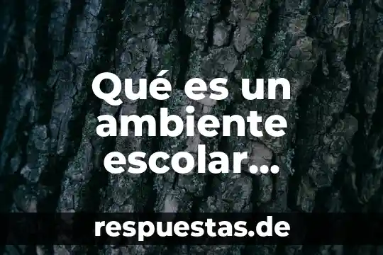 Que es un ambiente de aprendizaje y sus caracteristicas 3 Qué es un ambiente escolar concepto