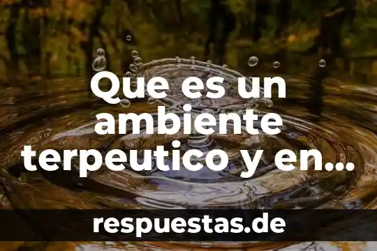 Que es el ambiente frustante 4 Que es un ambiente terpeutico y en que consiste