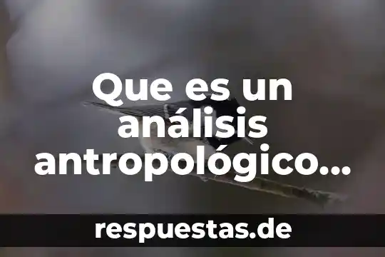 Que es un análisis antropológico criminal