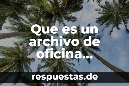 Que es un archivo de oficina definicion