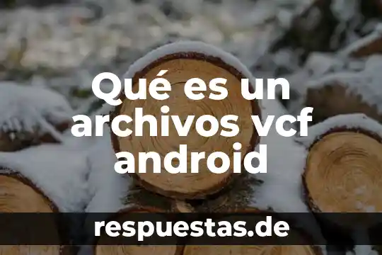 Qué es un archivos vcf android