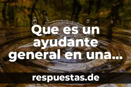 Qué es método en general y sus aplicaciones 4 Que es un ayudante general en una empresa