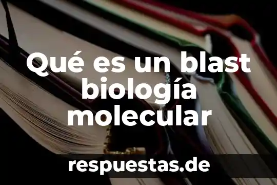 Que es la estructura molecular de la materia 7 Qué es un blast biología molecular