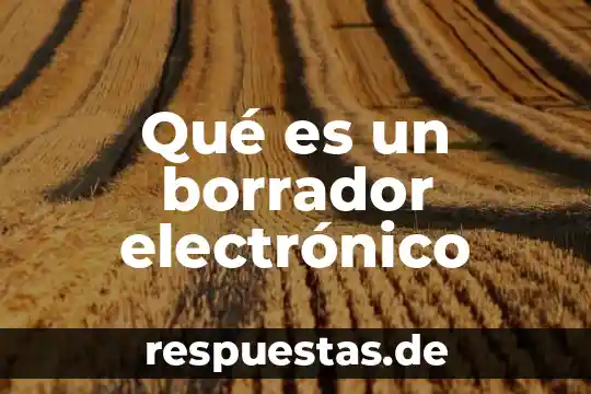 Qué es el borrador del informe de experimento 6 Qué es un borrador electrónico