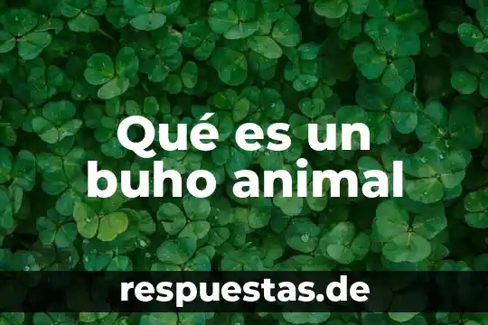 Que es el ciclo de vida de un animal 8 Qué es un buho animal