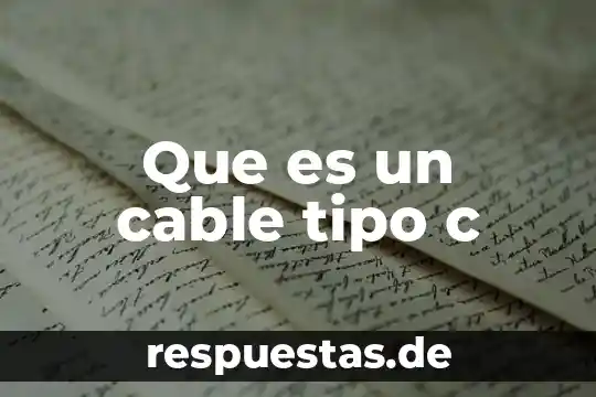En música que es c 3 Que es un cable tipo c