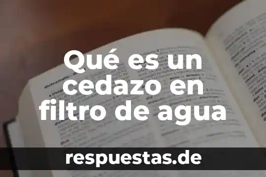 Que es mejor agua dura o blanda 7 Qué es un cedazo en filtro de agua