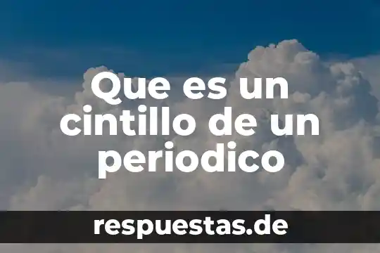 Que es un cintillo de un periodico