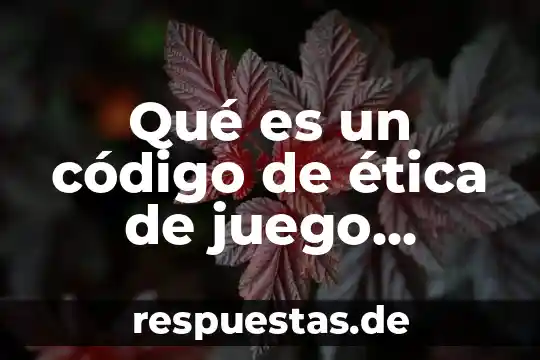 Que es un codigo de etica formato 8 Qué es un código de ética de juego limpio