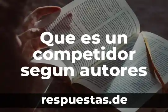 Que es contabilidad significado de algunos autores 8 Que es un competidor segun autores