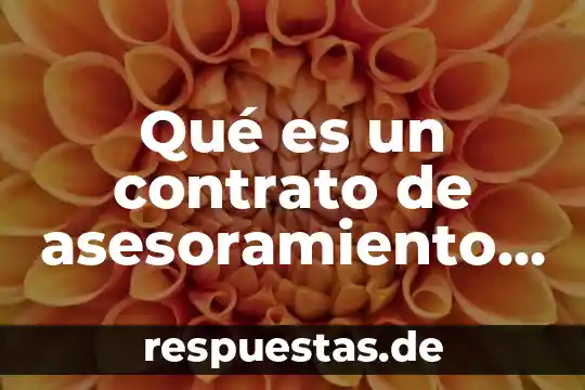 Que es el contrato telefonico 7 Qu茅 es un contrato de asesoramiento t茅cnico