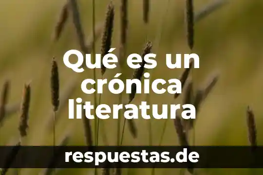 Que es la incapacidad cronica significado 3 Qué es un crónica literatura
