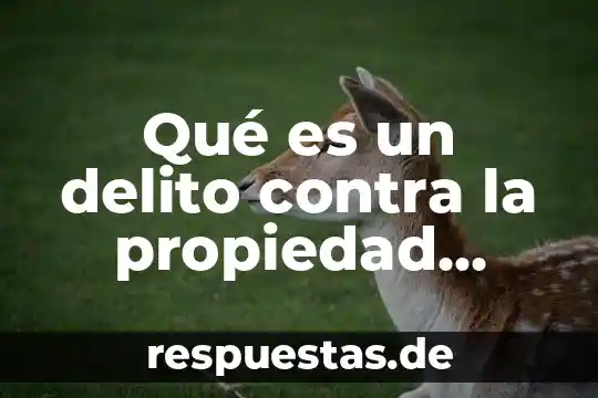 Por que es importante una reforma contra el maltrato animal 5 Qué es un delito contra la propiedad definición