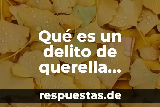 Qué es un delito de querella México