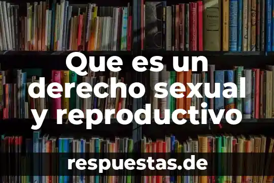 Que es un derecho sexual y reproductivo