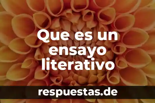Qué es un ensayo y cómo está compuesto 6 Que es un ensayo literativo