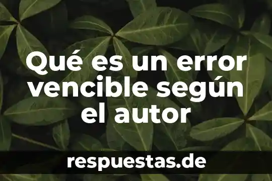 Que es el analisis de la situacion concepto por autor 4 Qué es un error vencible según el autor