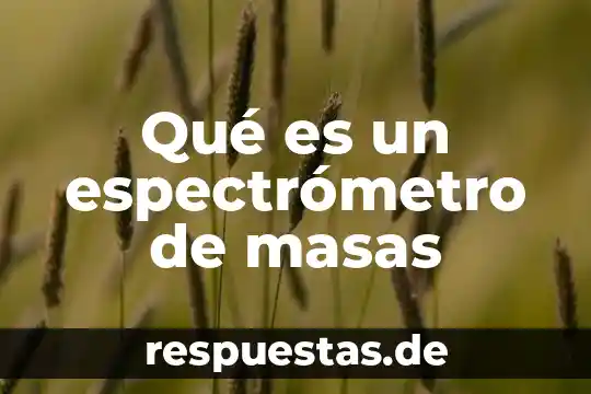 Que es la cultura de masas sociologia 4 Qué es un espectrómetro de masas