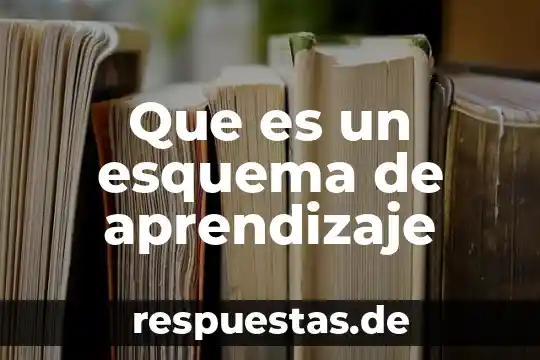 Que es un esquema de aprendizaje
