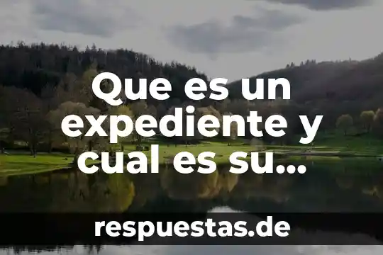 Qué es la cultura financiera y cual es su importancia 5 Que es un expediente y cual es su importancia