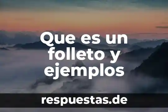 Que es un folleto y ejemplos