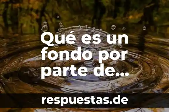 Qué es un fondo por parte de gobierno federal