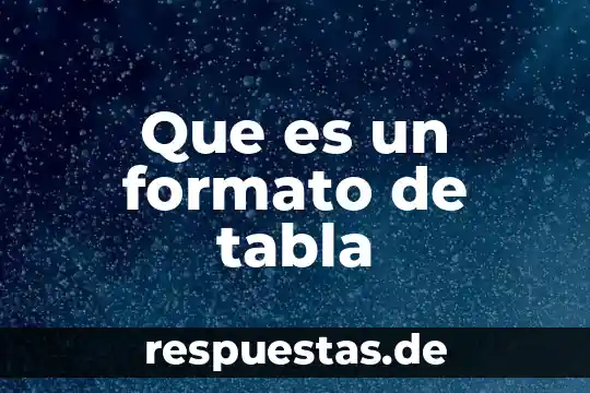 Formato eboot que es 3 Que es un formato de tabla