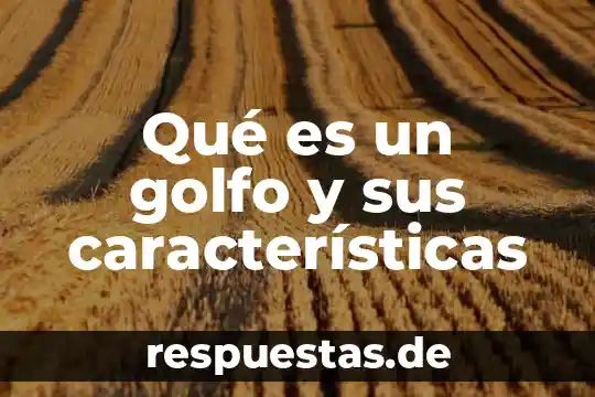 Qué es sinecología y sus características 4 Qué es un golfo y sus características