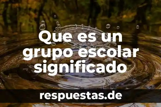 Que es un texto de caracter escolar 6 Que es un grupo escolar significado
