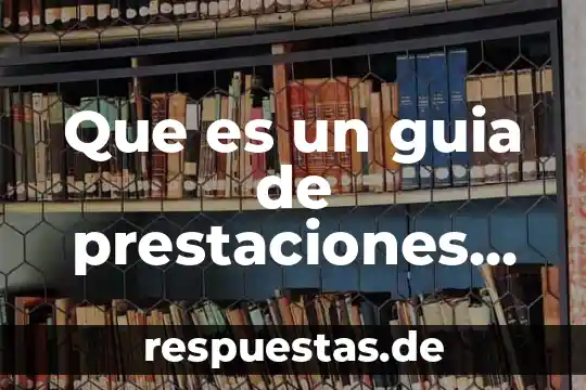 Que es una guia con un autor 7 Que es un guia de prestaciones concepto