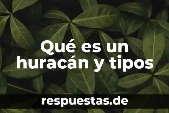 Qué es un huracán y tipos