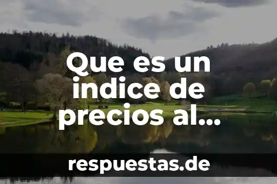 Qué es el análisis del consumidor en línea 5 Que es un indice de precios al consumidor
