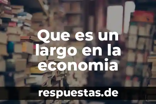 Que es erario en economia 5 Que es un largo en la economia