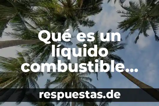 Qué es combustible definición corta 5 Qué es un líquido combustible según la norma