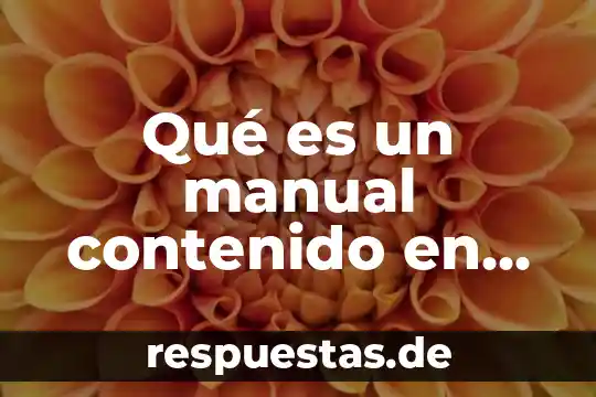 Qué es el conocimiento en general 3 Qué es un manual contenido en forma general
