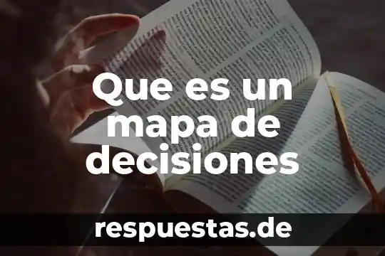 Qué es evaluación y toma de decisiones 5 Que es un mapa de decisiones