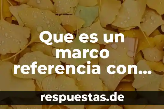 Que es un marco referencia con autor