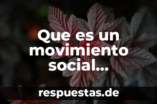 Que es una meta en trabajo social 4 Que es un movimiento social coyuntural