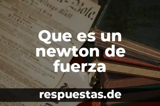 Qué es una fuerza en mecánica de sólidos 7 Que es un newton de fuerza