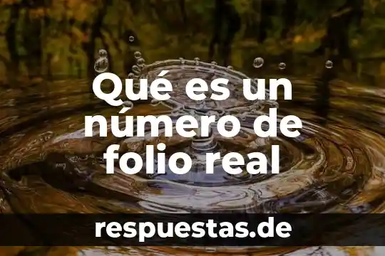 Que es el metodo ama 4 Qué es un número de folio real