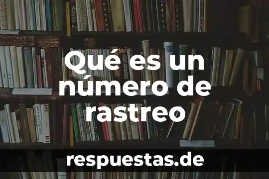 Qué es razonamiento número y un ejemplo 8 Qué es un número de rastreo