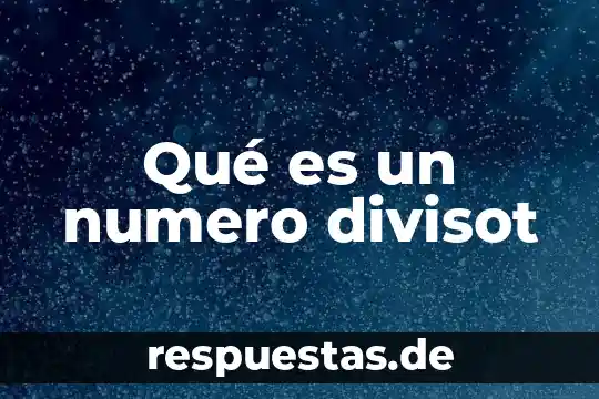 Qué es el número spid 8 Qué es un numero divisot